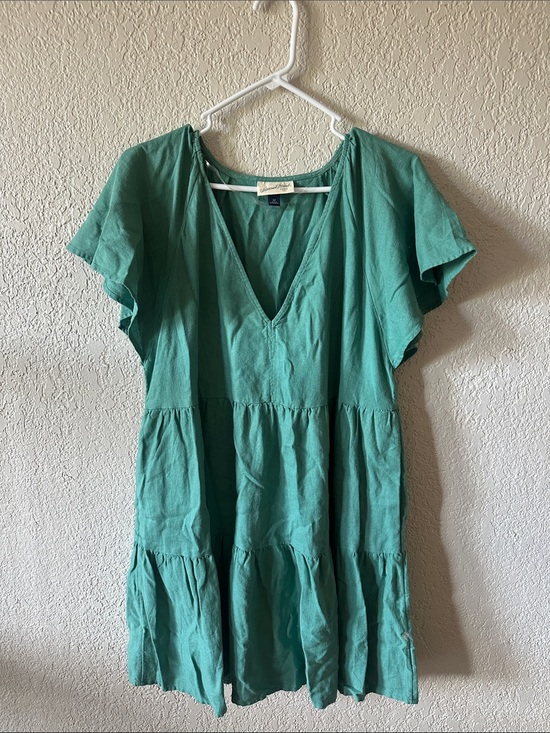 Universal Thread Tops - Universal Thread Teal V-Neck Tiered Tunic